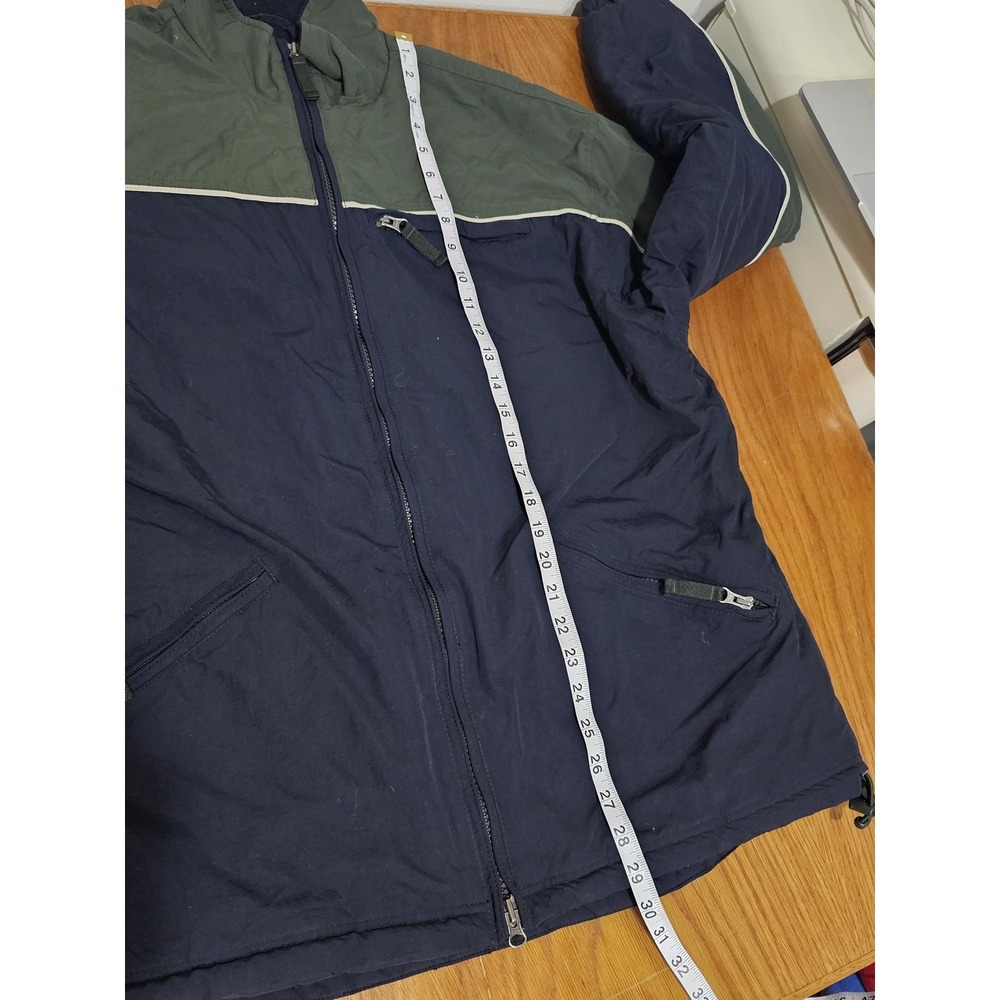 Sonoma Sport Jacket Mens Medium Blue Green Nylon Fleece Lined Puffer Winter - Picture 4 of 9